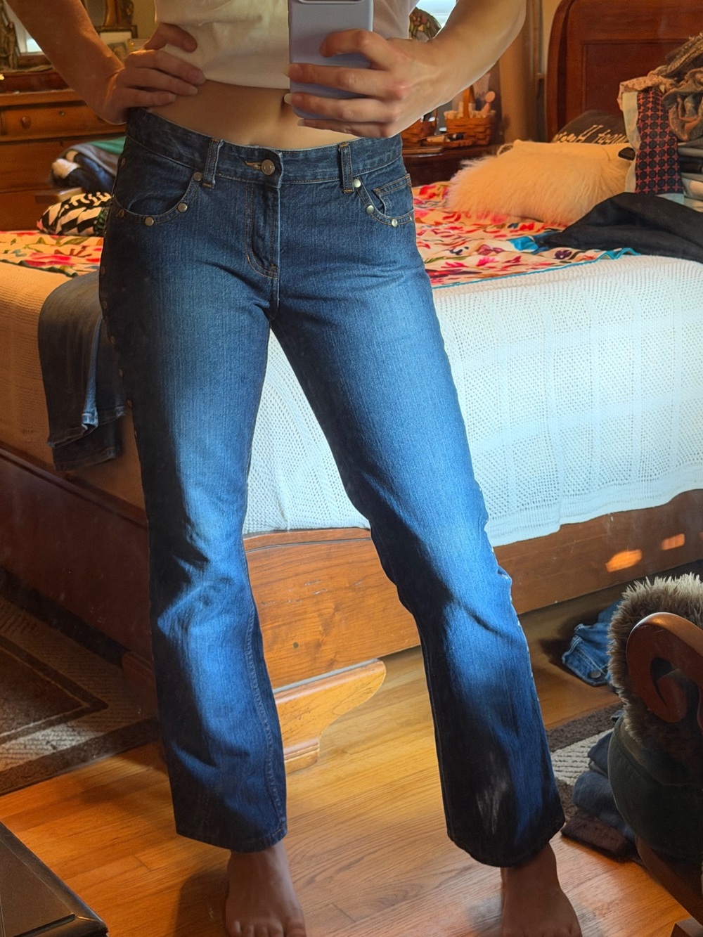 Old Navy Women's Flare Jeans - Dark Blue Wash